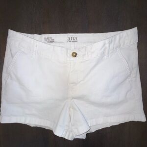 a.n.a White High-Rise Cotton Shorts Size 10